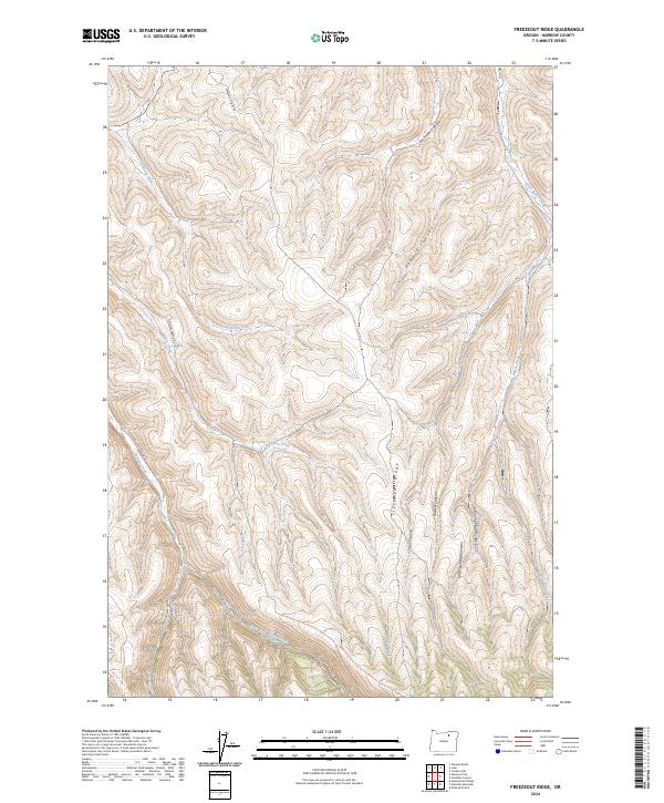 Freezeout Ridge topographic map thumbnail