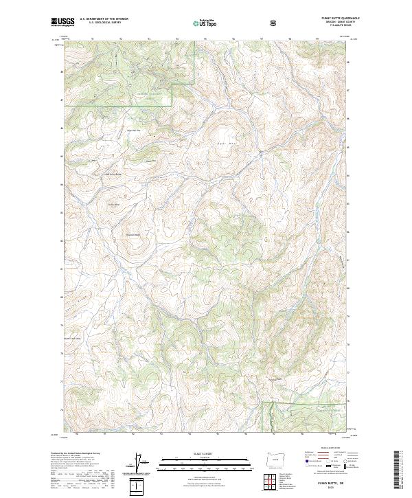 Funny Butte topographic map thumbnail