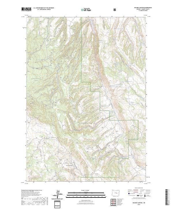Holmes Canyon topographic map thumbnail