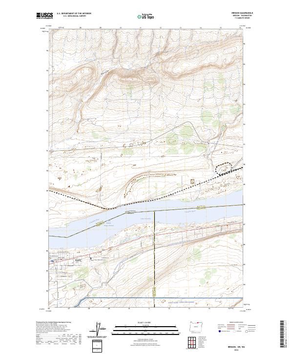 Irrigon topographic map thumbnail