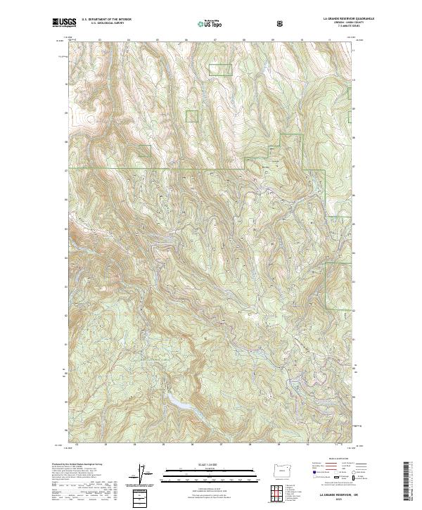 La Grande Reservoir topographic map thumbnail