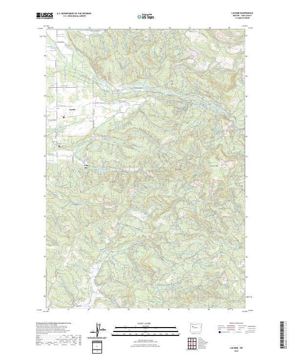 Lacomb topographic map thumbnail