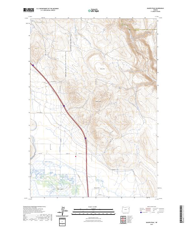 Magpie Peak 2023 topographic map thumbnail