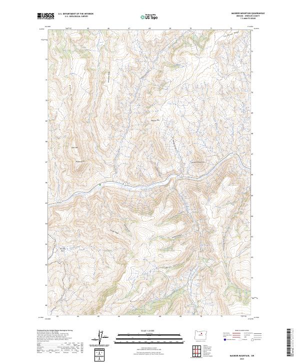 Masiker Mountain 2023 topographic map thumbnail