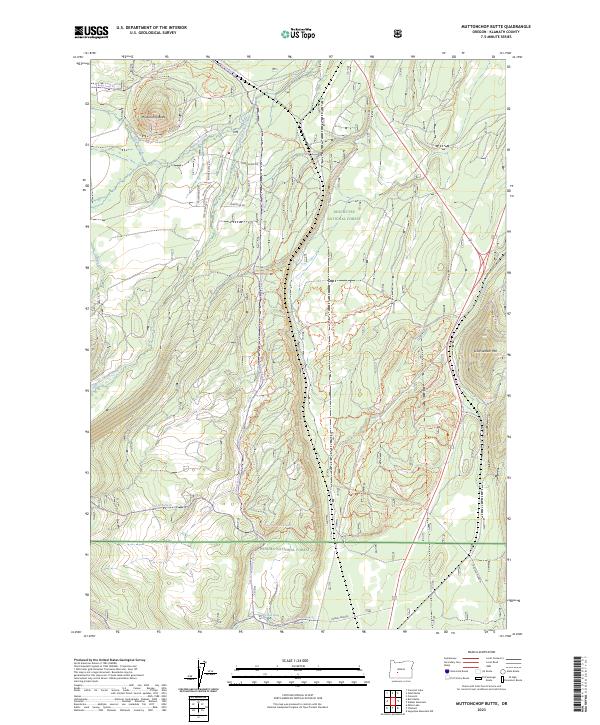 Muttonchop Butte 2023 topographic map thumbnail