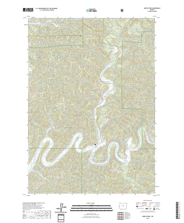North Fork 2023 topographic map thumbnail