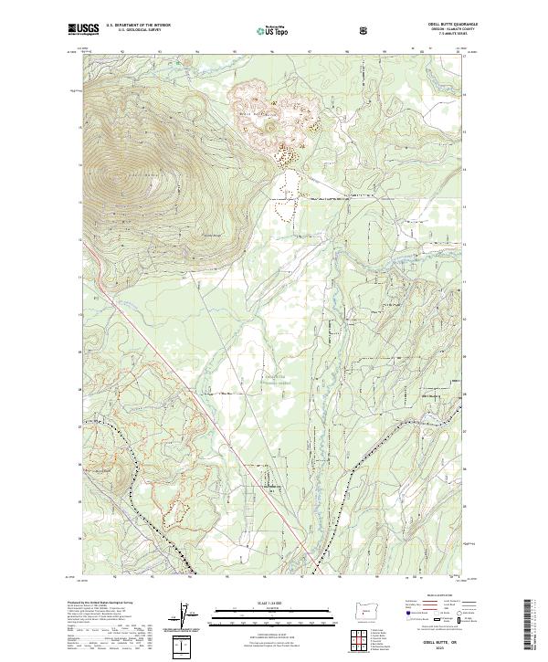 Odell Butte 2023 topographic map thumbnail