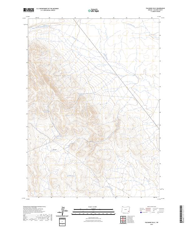 Palomino Hills 2023 topographic map thumbnail