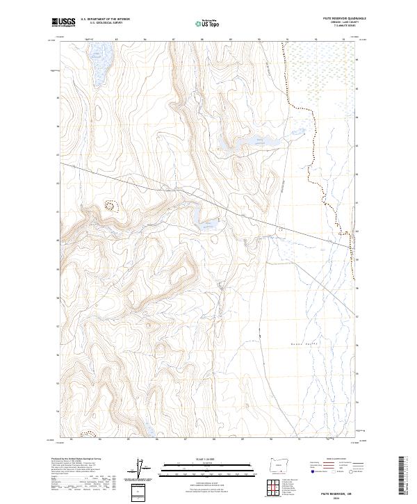 Piute Reservoir 2024 topographic map thumbnail