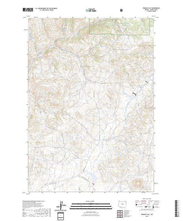 Pringle Flat 2023 topographic map thumbnail