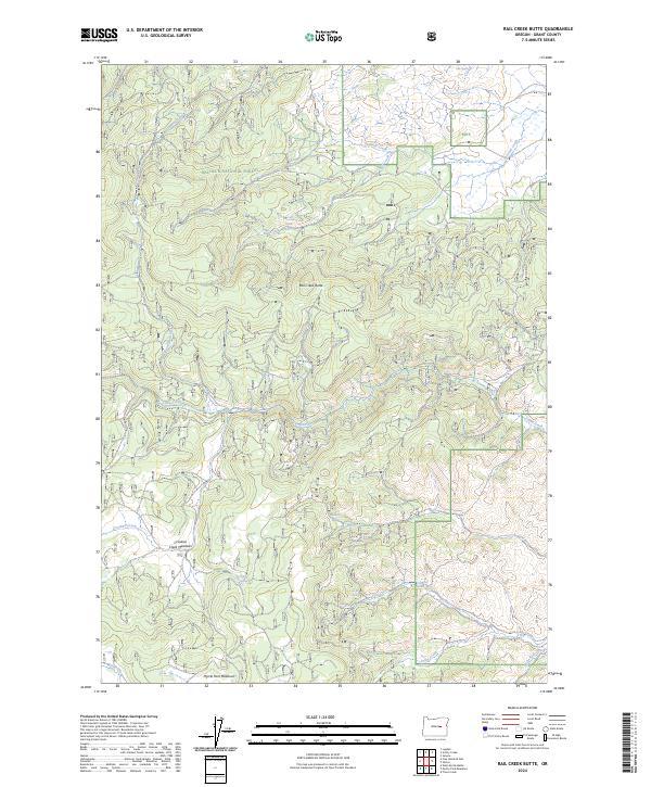 Rail Creek Butte topographic map thumbnail