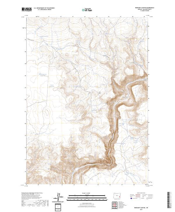 Rinehart Canyon topographic map thumbnail