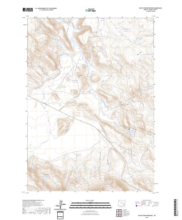 South Fork Reservoir topographic map thumbnail
