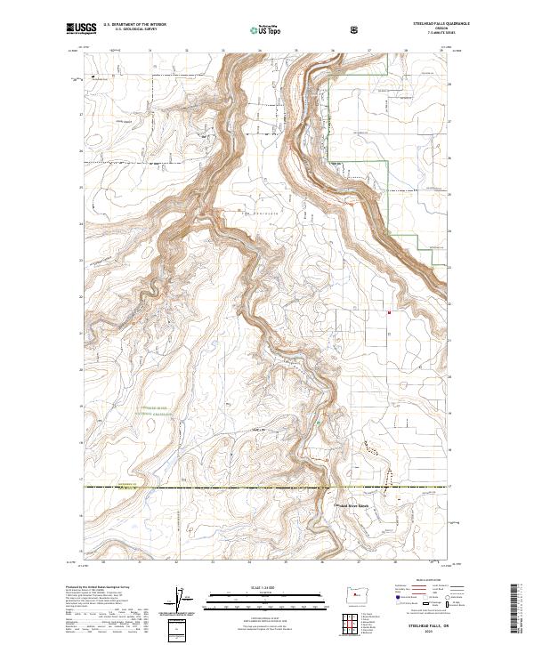 Steelhead Falls 2023 topographic map thumbnail
