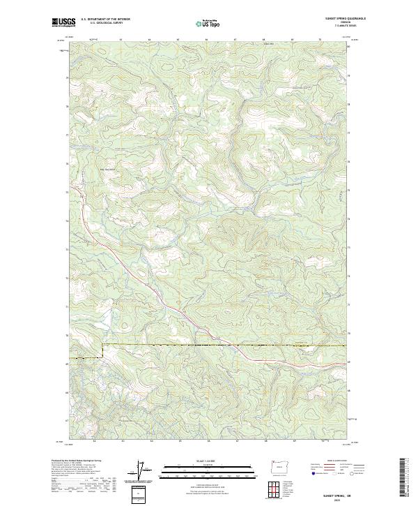 Sunset Spring 2023 topographic map thumbnail