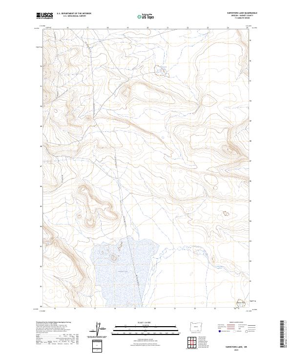Surveyors Lake 2023 topographic map thumbnail