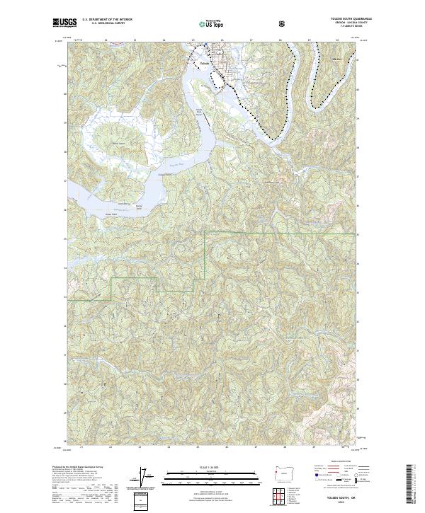 Toledo South 2023 topographic map thumbnail