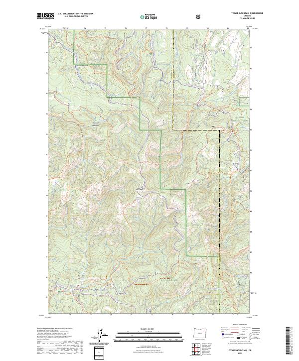 Tower Mountain 2023 topographic map thumbnail