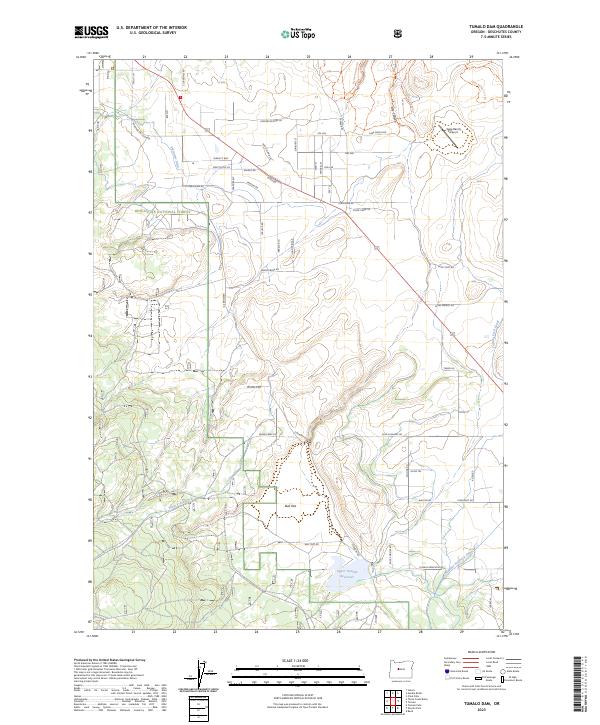 Tumalo Dam 2023 topographic map thumbnail