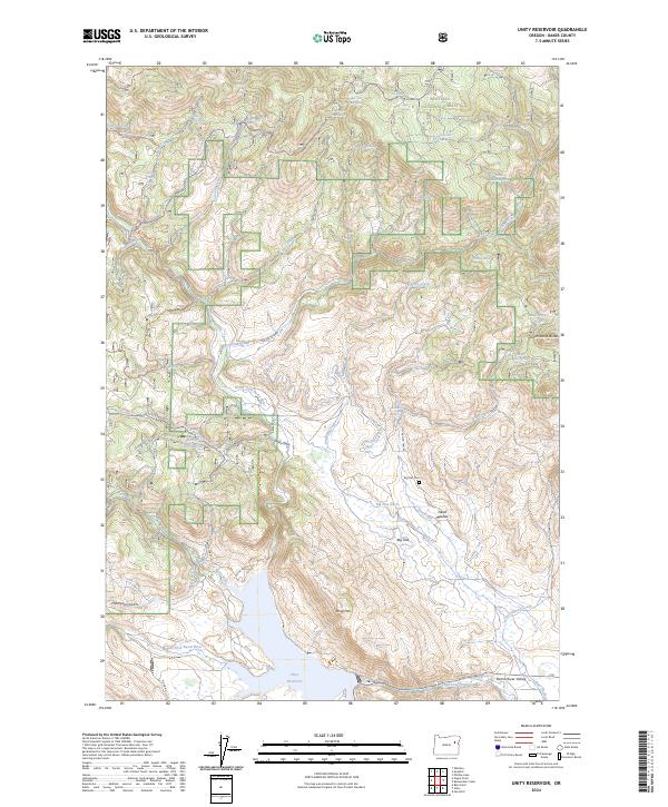 Unity Reservoir 2024 topographic map thumbnail