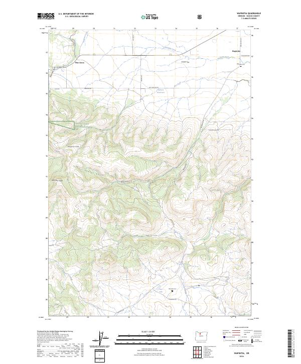 Wapinitia 2024 topographic map thumbnail