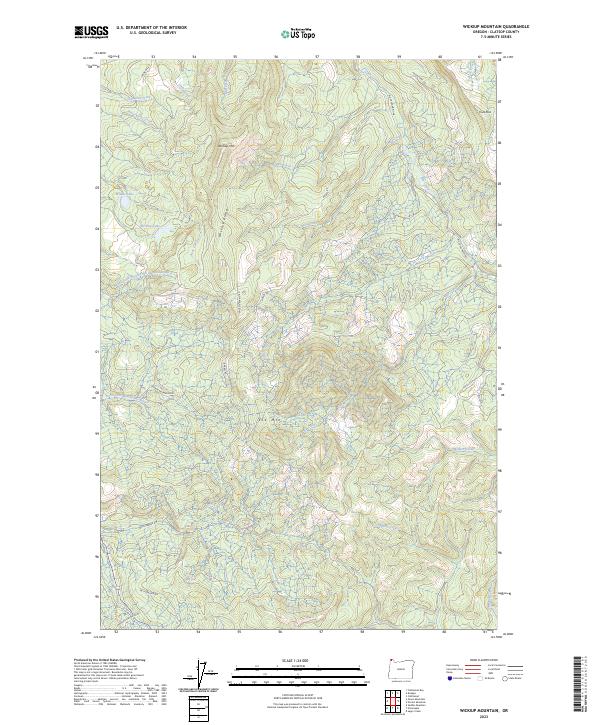 Wickiup Mountain topographic map thumbnail