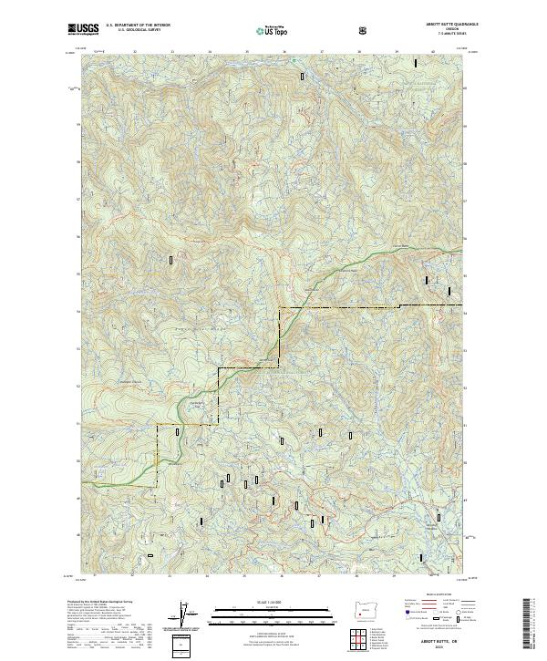 Abbott Butte 2023 topographic map thumbnail