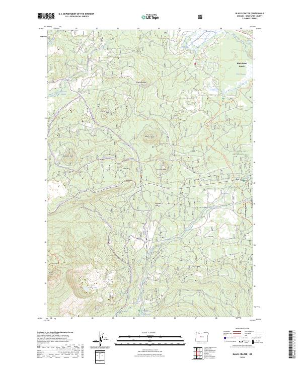 Black Crater topographic map thumbnail