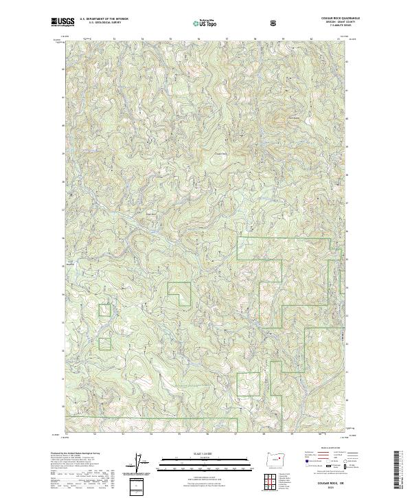 Cougar Rock topographic map thumbnail