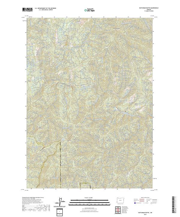Dutchman Butte topographic map thumbnail
