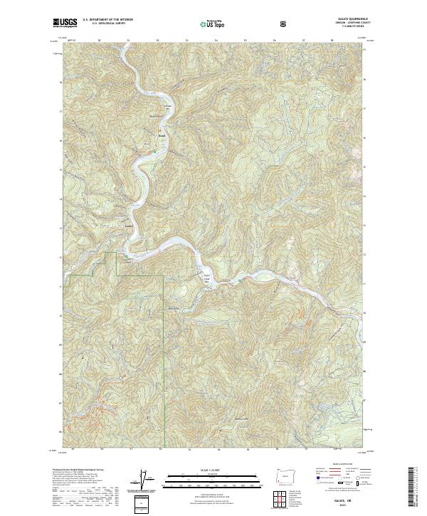 Galice topographic map thumbnail