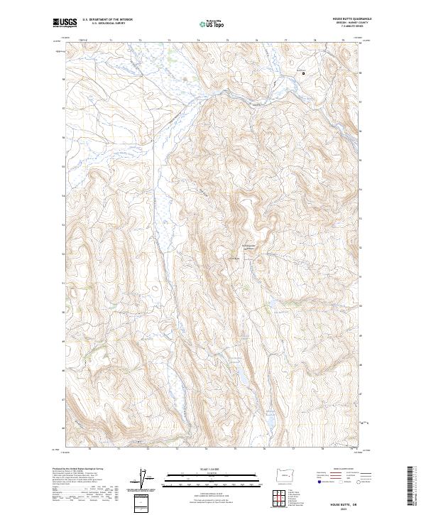 House Butte topographic map thumbnail