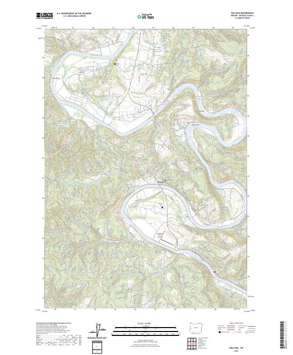 Kellogg topographic map thumbnail