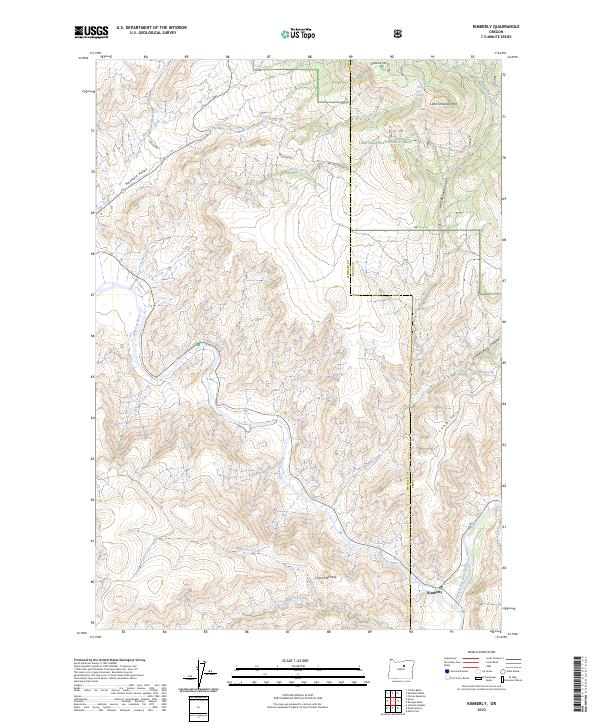 Kimberly topographic map thumbnail