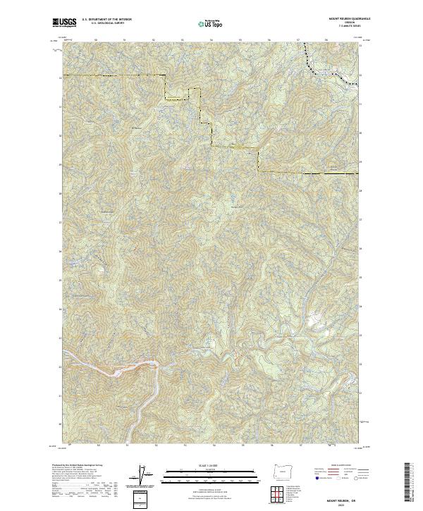 Mount Reuben 2023 topographic map thumbnail
