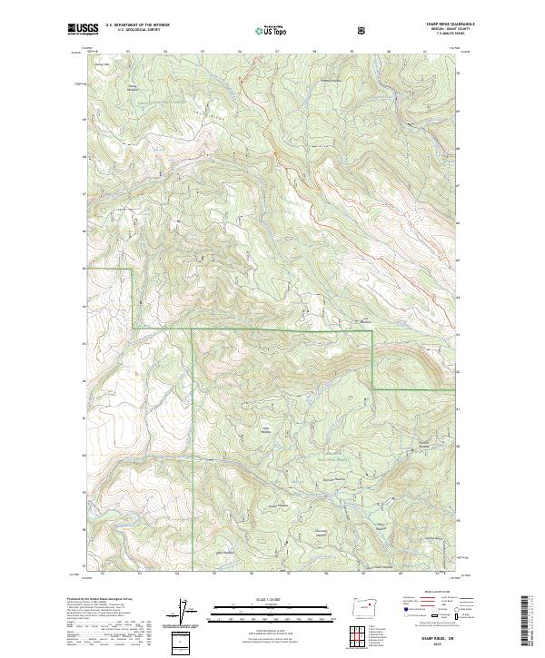 Sharp Ridge 2023 topographic map thumbnail