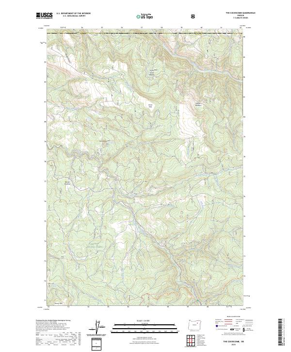 The Cockscomb 2023 topographic map thumbnail