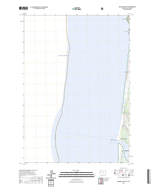 Mercer Lake OE W topographic map thumbnail
