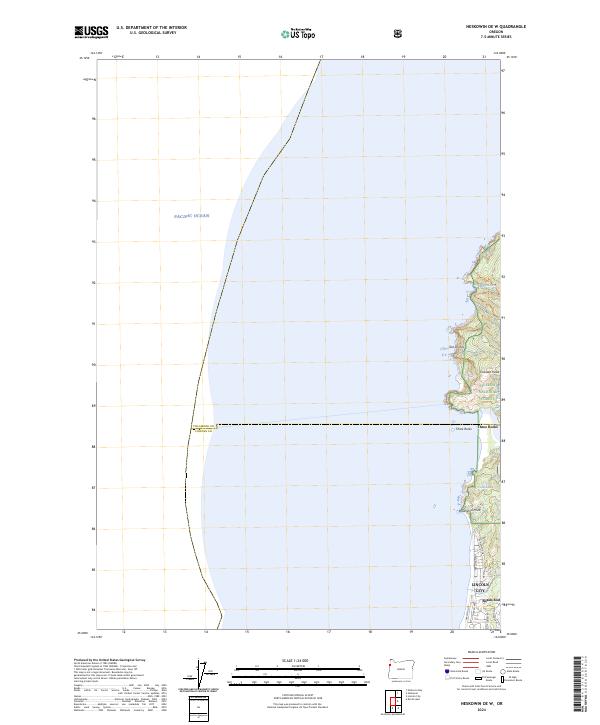 Neskowin OE W 2024 topographic map thumbnail