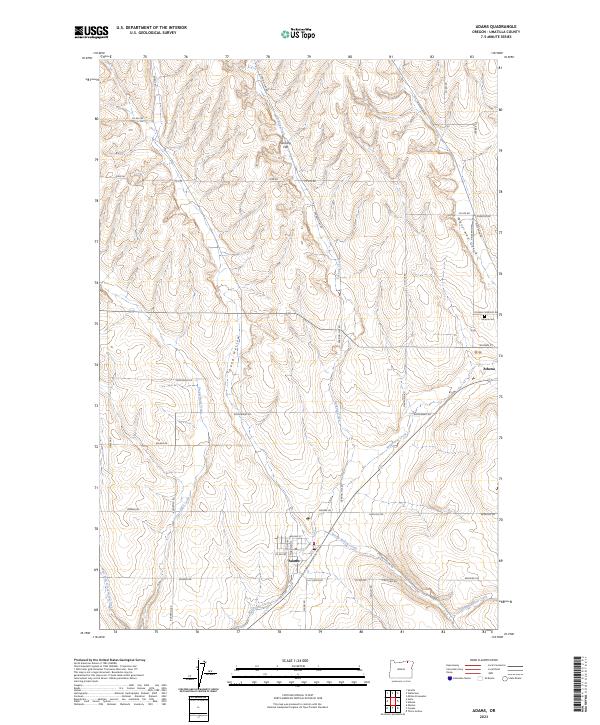 Adams topographic map thumbnail