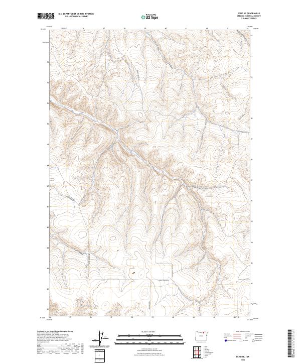 Echo SE topographic map thumbnail