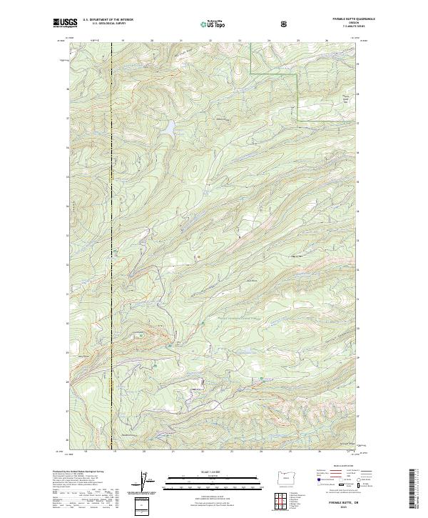 Fivemile Butte topographic map thumbnail