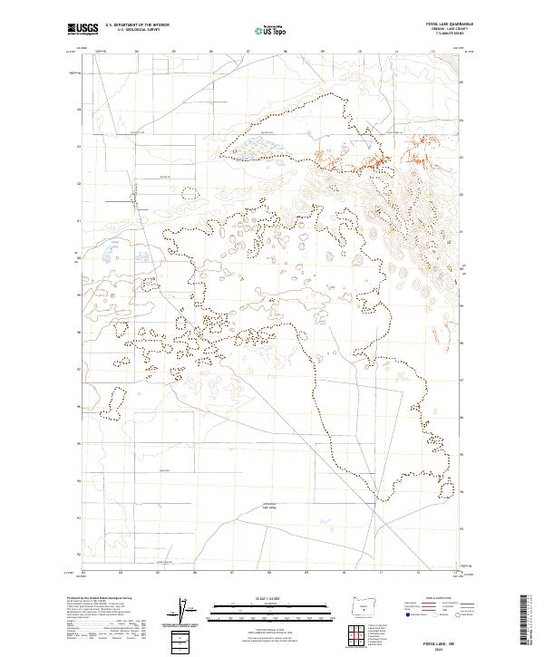 Fossil Lake topographic map thumbnail