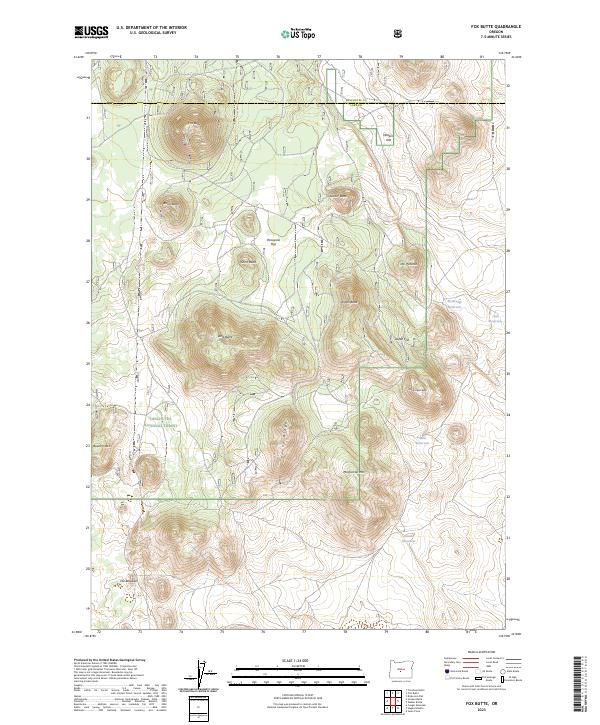 Fox Butte 2023 topographic map thumbnail