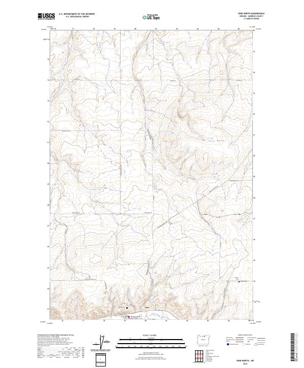 Ione North topographic map thumbnail