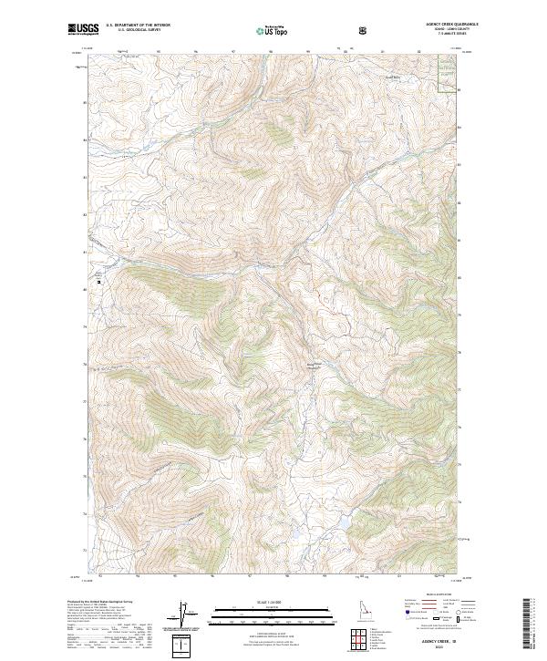 Agency Creek topographic map thumbnail