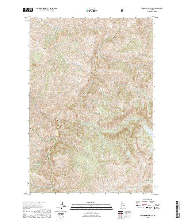 Aggipah Mountain topographic map thumbnail