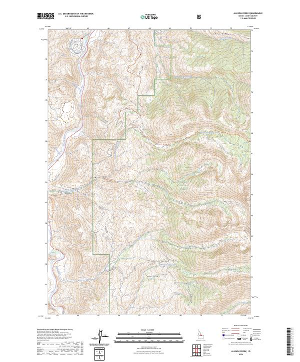 Allison Creek topographic map thumbnail