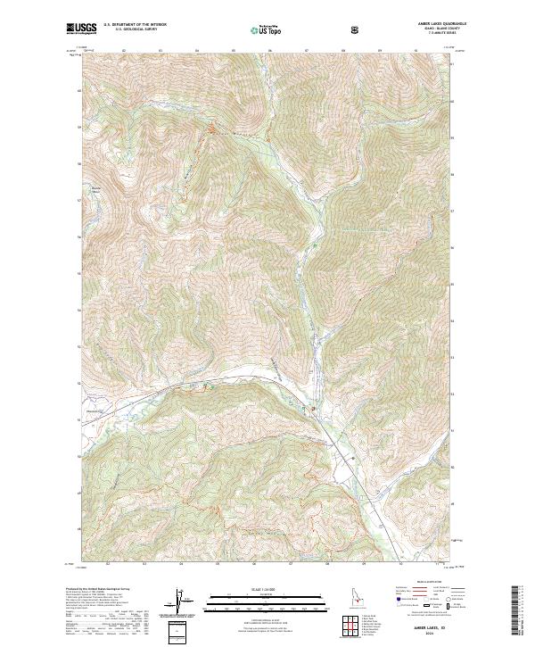 Amber Lakes topographic map thumbnail