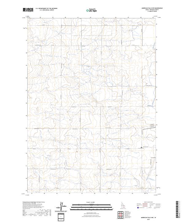 American Falls NW topographic map thumbnail